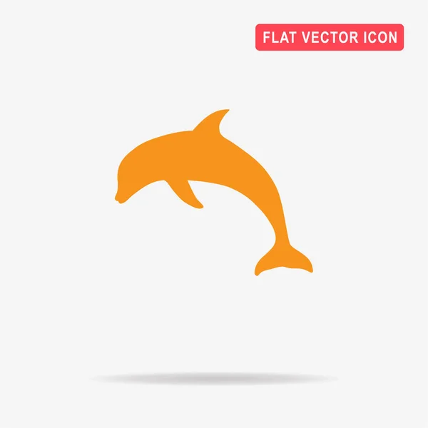 Icono Del Delfín Ilustración Del Concepto Vectorial Para Diseño — Vector de stock