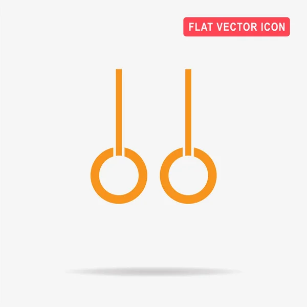 Icono Anillos Gimnásticos Ilustración Del Concepto Vectorial Para Diseño — Vector de stock