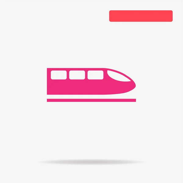 High Speed Train Icon Vector Concept Illustration Design — Stock Vector