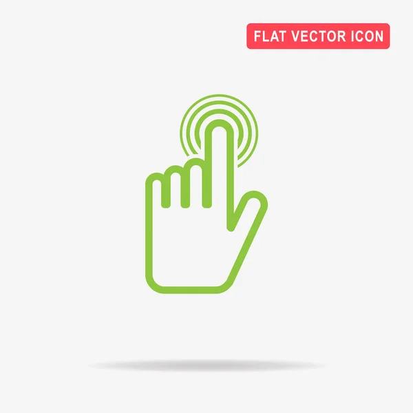 Klik Pictogram Van Een Hand Vectorillustratie Concept Voor Ontwerp — Stockvector