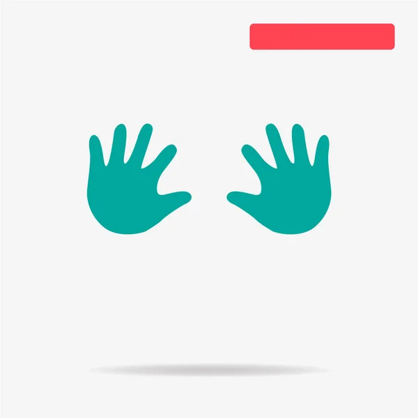 Baby Hands Icon Vector Concept Illustration Design — Stock Vector