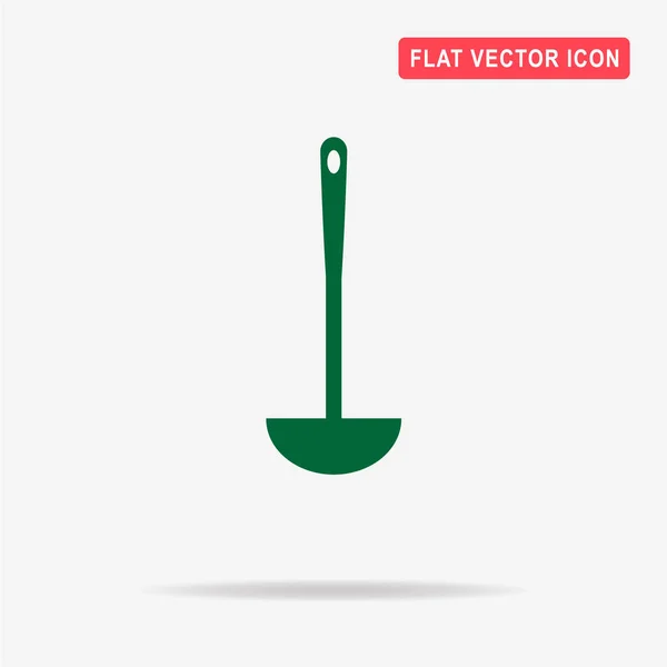 Soup Ladle Icon Vector Concept Illustration Design — Stock Vector