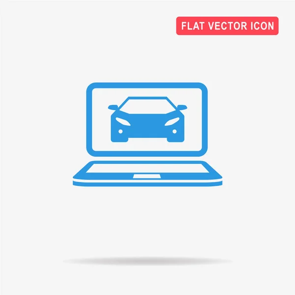 Car Diagnostics Icon Vector Concept Illustration Design — Stock Vector