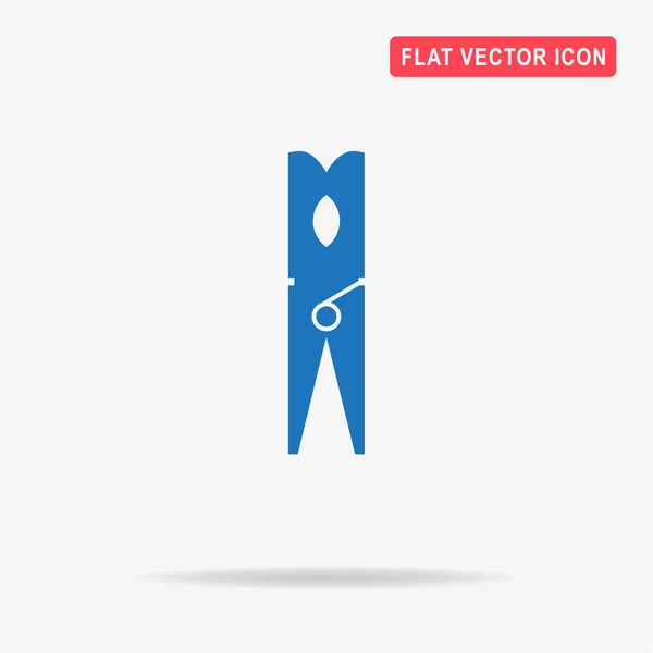 Clothes Pin Icon Vector Concept Illustration Design — Stock Vector