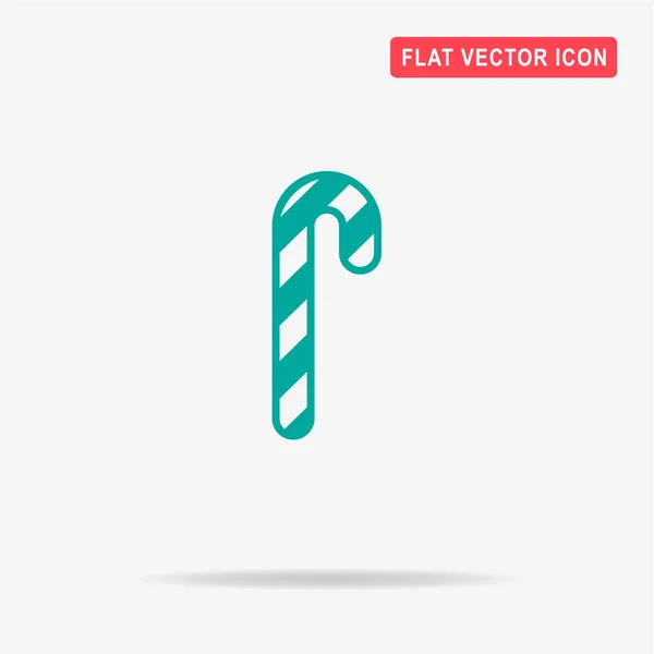Icono Bastón Caramelo Ilustración Del Concepto Vectorial Para Diseño — Vector de stock