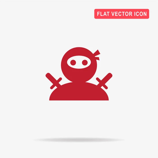 Icono Ninja Ilustración Del Concepto Vectorial Para Diseño — Vector de stock