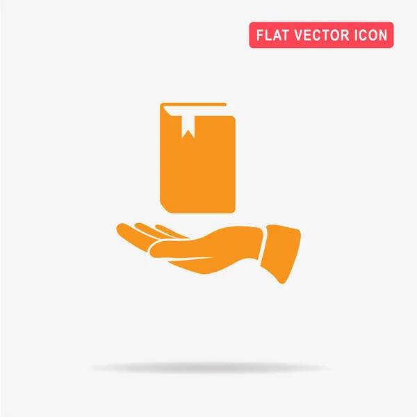 Book Hand Icon Vector Concept Illustration Design — Stock Vector