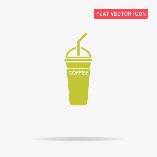 Icône Café Glacé Illustration Vectorielle Concept Pour Design — Image vectorielle