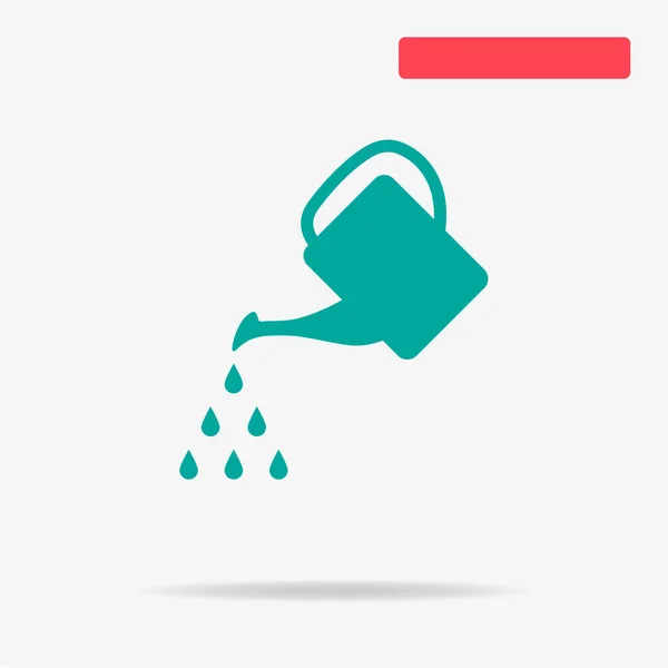 Watering Can Icon Vector Concept Illustration Design — Stock Vector