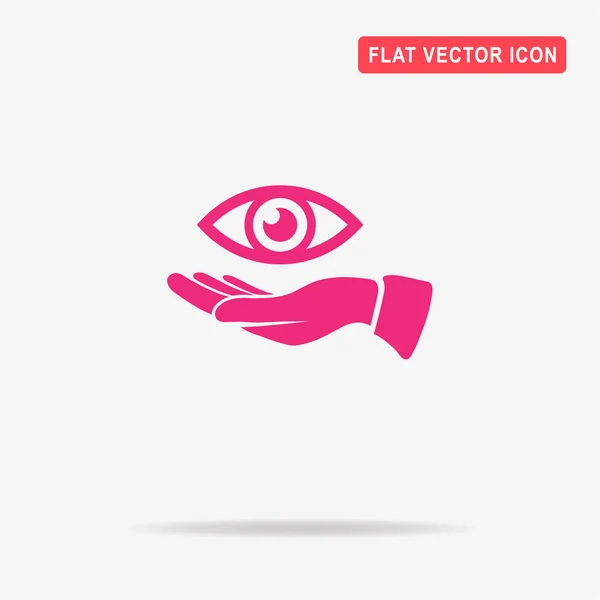 Augen Und Handsymbol Vektor Konzept Illustration Für Design — Stockvektor