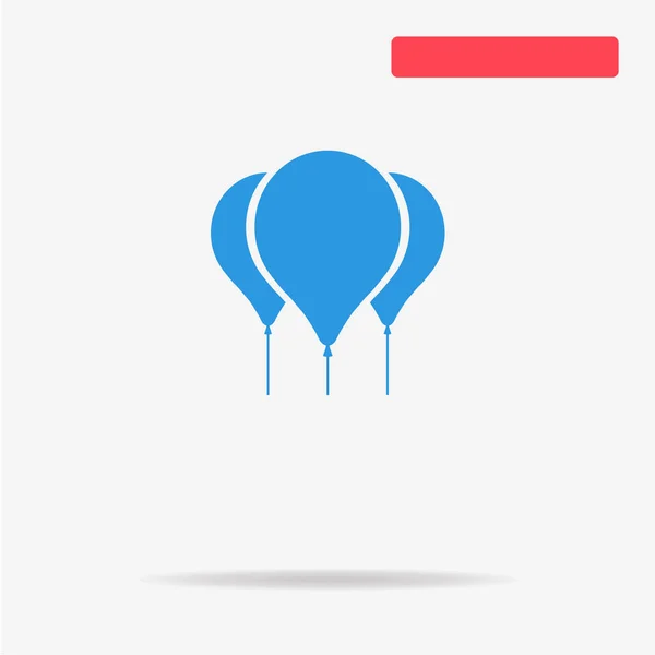 Ballonnen Pictogram Vectorillustratie Concept Voor Ontwerp — Stockvector