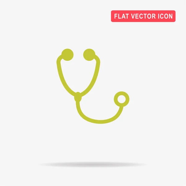 Stethoscope Icon Vector Concept Illustration Design — Stock Vector