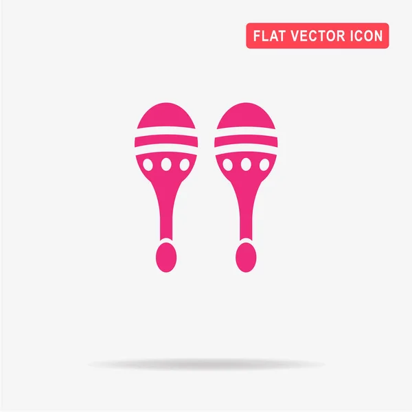 Ícone Maracas Ilustração Conceito Vetor Para Design — Vetor de Stock