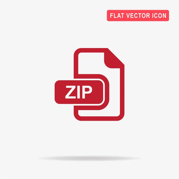 Icône Zip Illustration Vectorielle Concept Pour Design — Image vectorielle