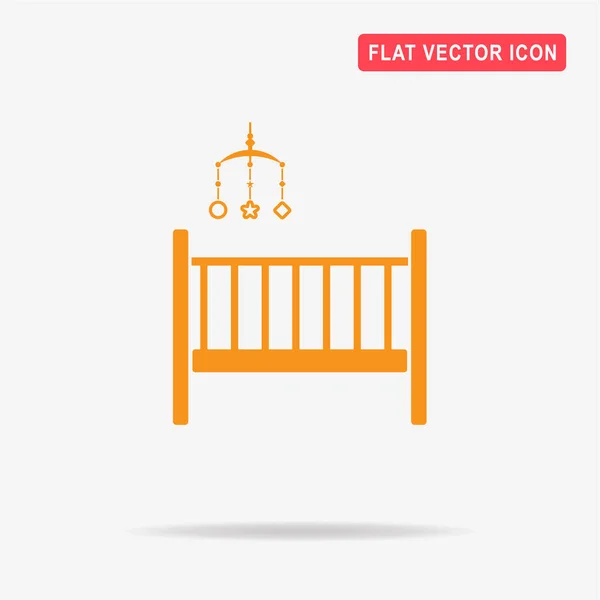 Baby Cot Pictogram Vectorillustratie Concept Voor Ontwerp — Stockvector