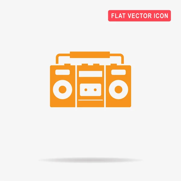 Boombox Icon Vector Concept Illustration Design — Stock Vector