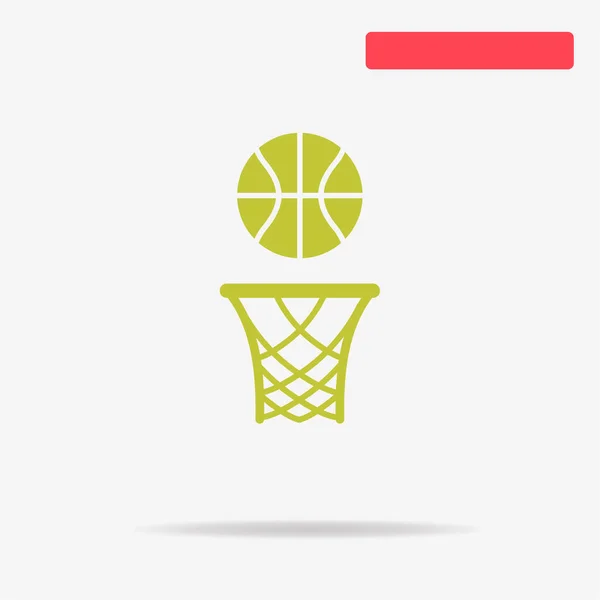 Basketball Rim Icon Vector Concept Illustration Design — Stock Vector