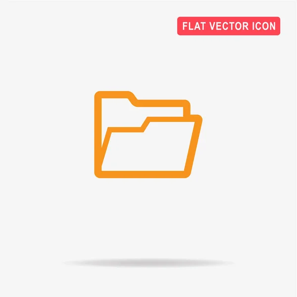 Folder Icon Vector Concept Illustration Design — Stock Vector