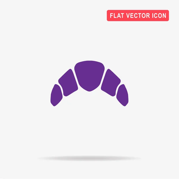 Croissant Symbol Vektor Konzept Illustration Für Design — Stockvektor