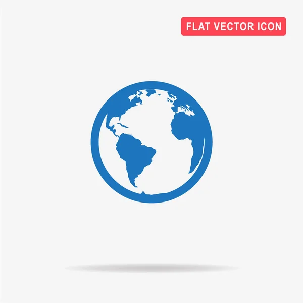 World Icon Vector Concept Illustration Design — Stock Vector