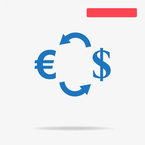 Currency Exchange Icon Vector Concept Illustration Design — Stock Vector