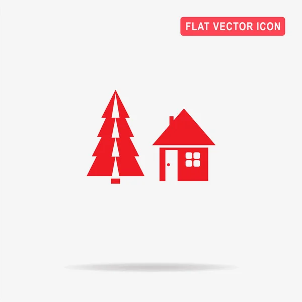 Kerst Huisje Vectorillustratie Concept Voor Ontwerp — Stockvector