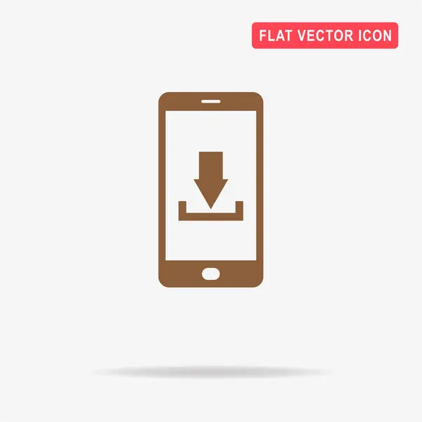 Mobiele Download Icoon Vectorillustratie Concept Voor Ontwerp — Stockvector