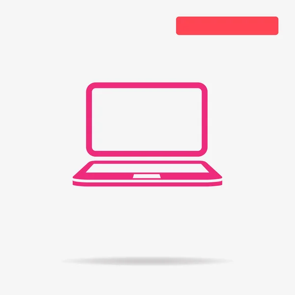 Het Pictogram Van Laptop Vectorillustratie Concept Voor Ontwerp — Stockvector