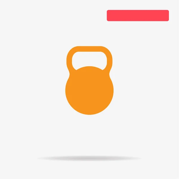 Kettlebell Ikonra Vektor Koncepció Illusztráció Design — Stock Vector