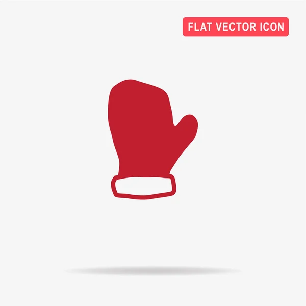 Santa Handschoen Pictogram Vectorillustratie Concept Voor Ontwerp — Stockvector