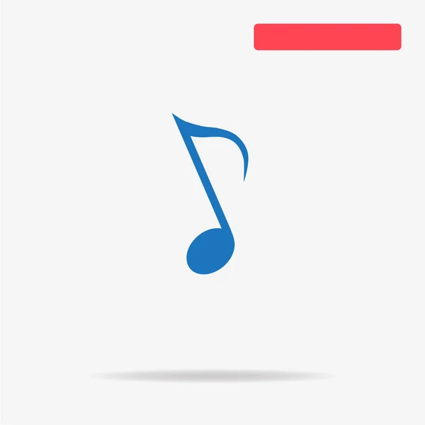 音楽ノートアイコン デザインのためのベクトルコンセプトイラスト — ストックベクタ