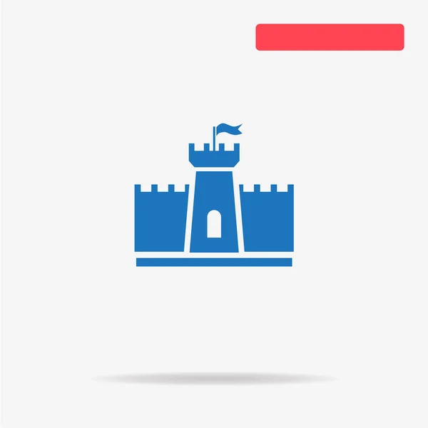 Castle Icon Vector Concept Illustration Design — Stock Vector