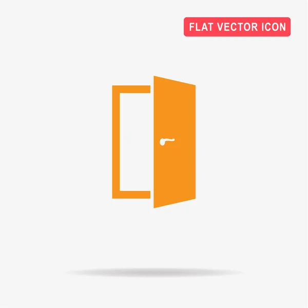 Ícone Porta Ilustração Conceito Vetor Para Design — Vetor de Stock