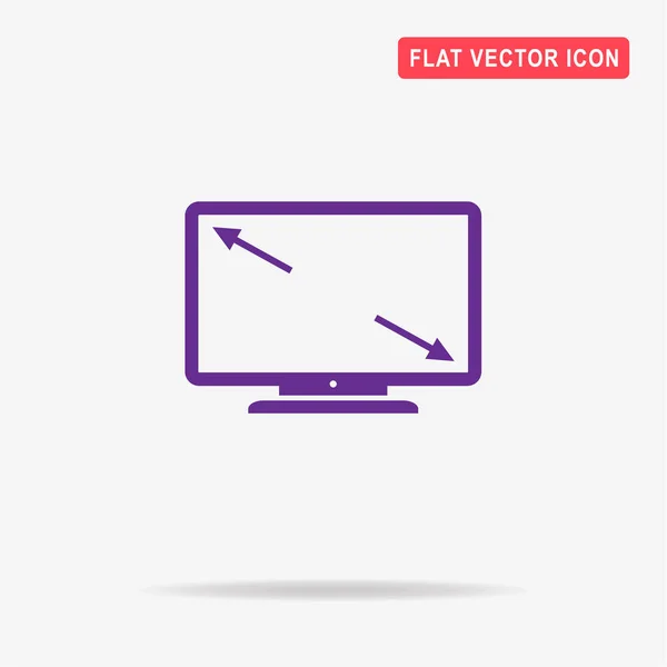 Fernsehbildschirmgröße Symbol Vektor Konzept Illustration Für Design — Stockvektor