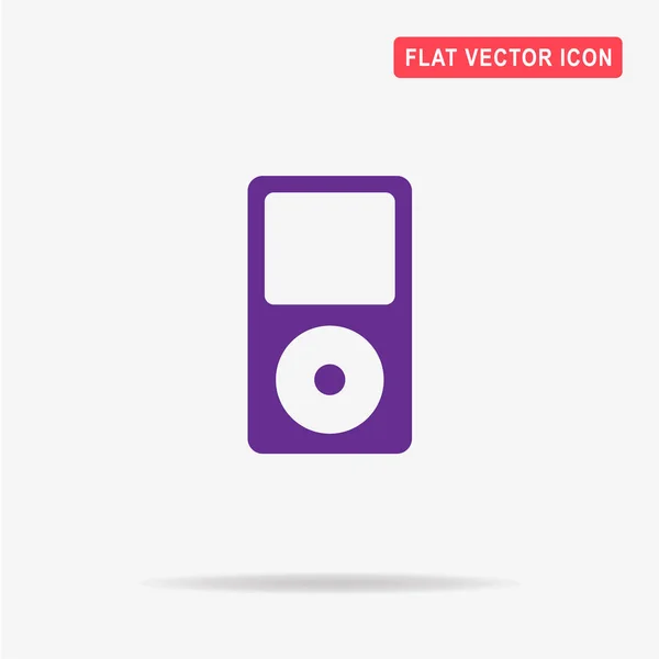 Draagbare Media Speler Pictogram Vectorillustratie Concept Voor Ontwerp — Stockvector