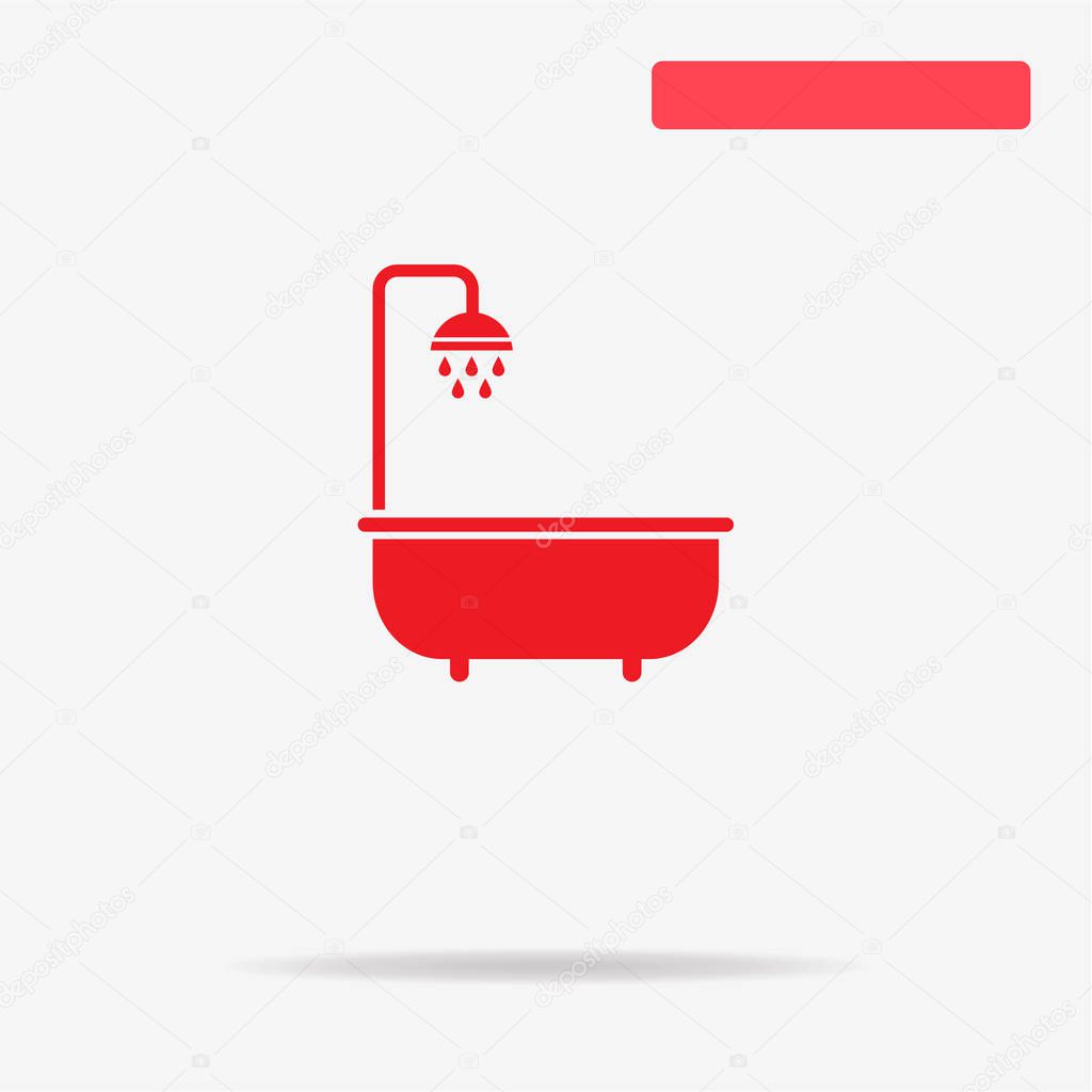 Shower bath icon. Vector concept illustration for design.