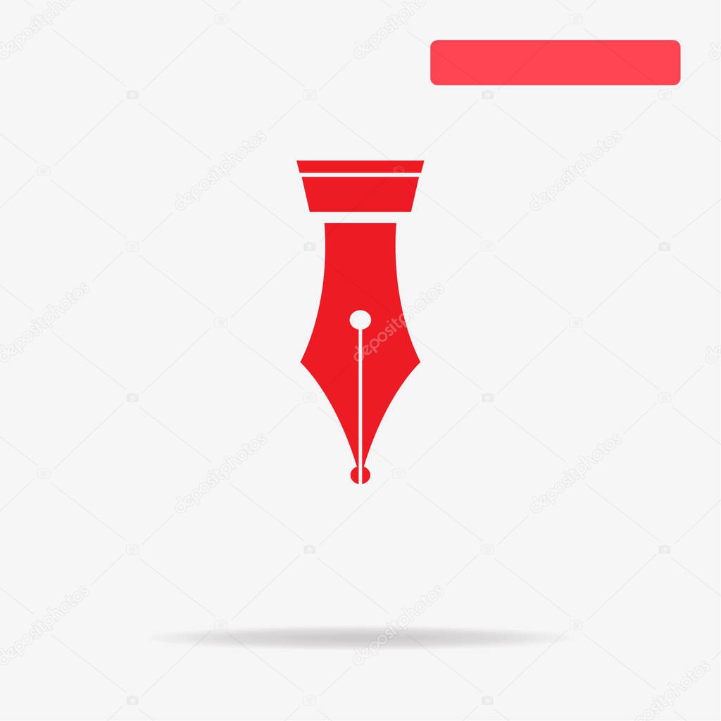 Fountain pen icon. Vector concept illustration for design.