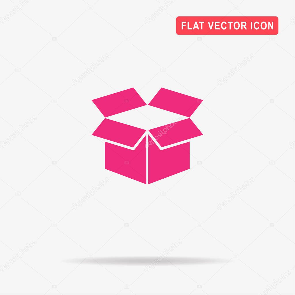 Open box icon. Vector concept illustration for design.
