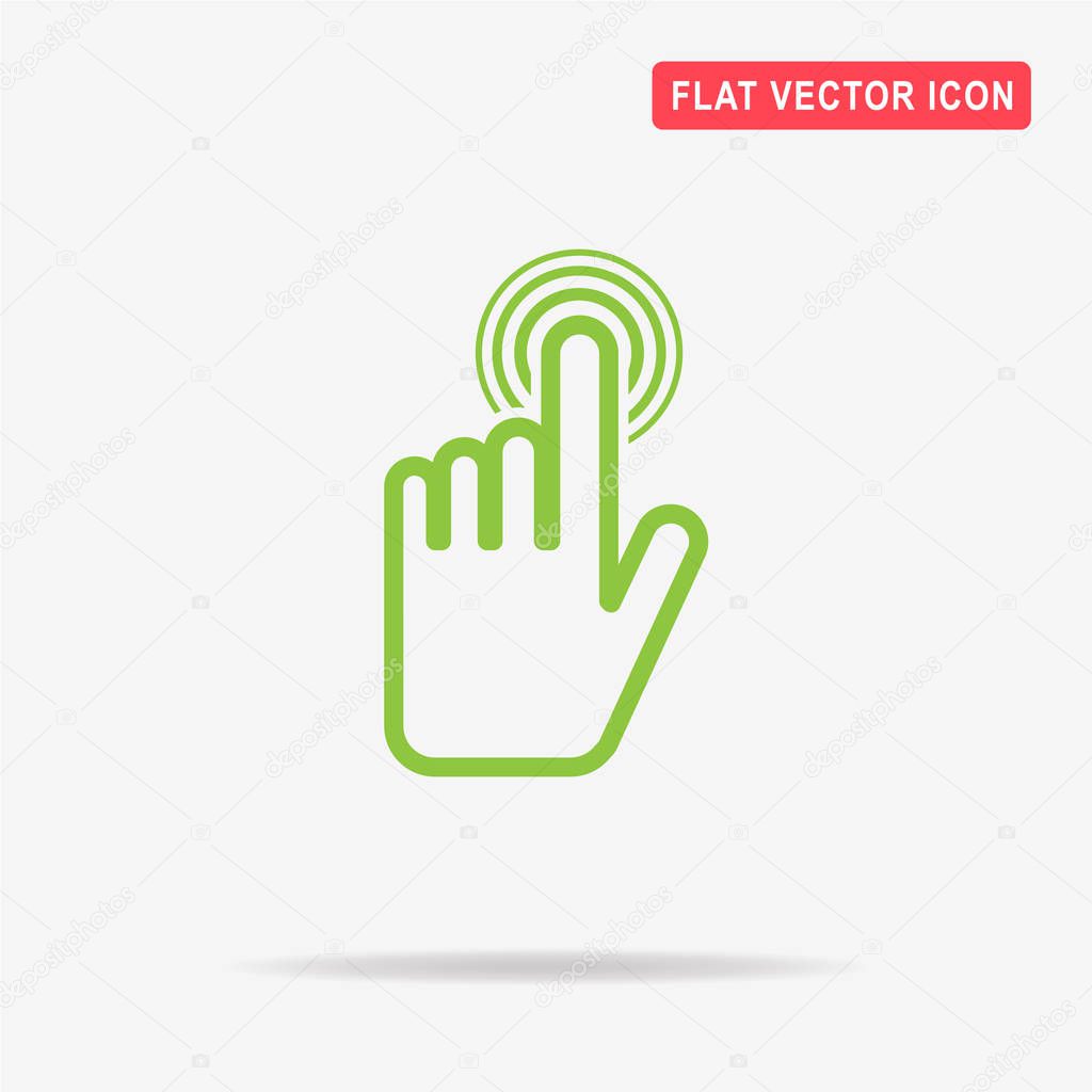 Hand click icon. Vector concept illustration for design.