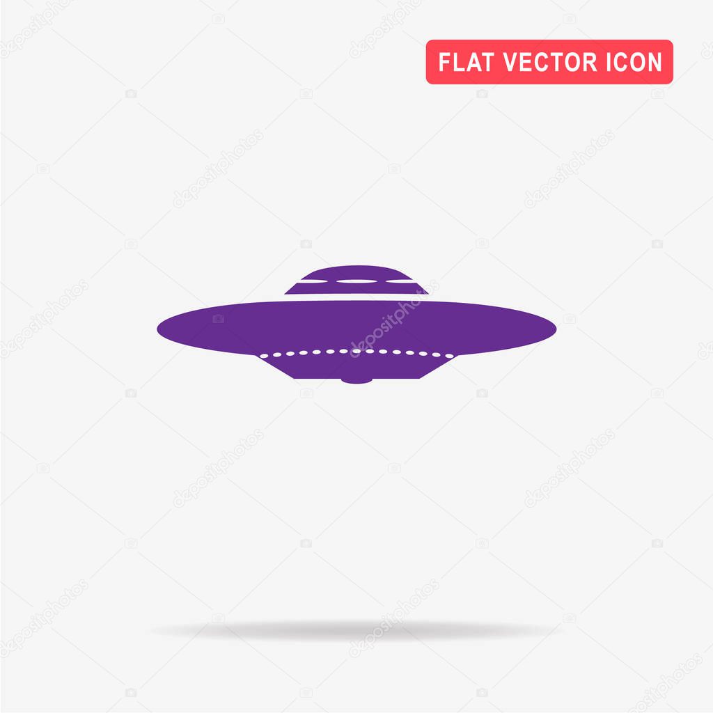 Ufo icon. Vector concept illustration for design.