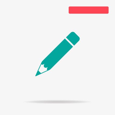 Kurşun kalem simgesini. Vektör konsept illüstrasyon tasarımı için.