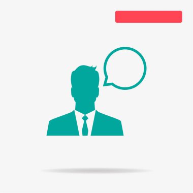 Sohbet simgesi. Vektör konsept illüstrasyon tasarımı için.