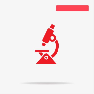 Mikroskop simgesi. Vektör konsept illüstrasyon tasarımı için.