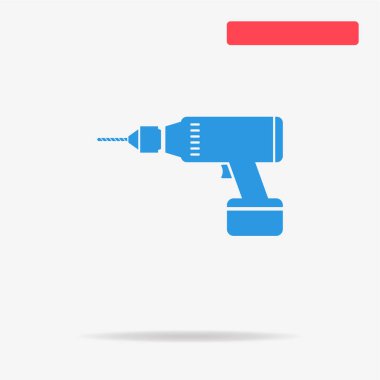 Matkap simgesi. Vektör konsept illüstrasyon tasarımı için.