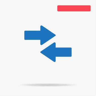 Ok simgesi. Vektör konsept illüstrasyon tasarımı için.