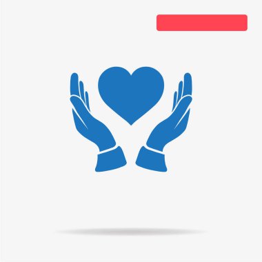 Aşk simgesi. Vektör konsept illüstrasyon tasarımı için.