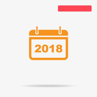 2018 simgesi. Vektör konsept illüstrasyon tasarımı için.