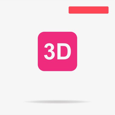 3D simgesi. Vektör konsept illüstrasyon tasarımı için.