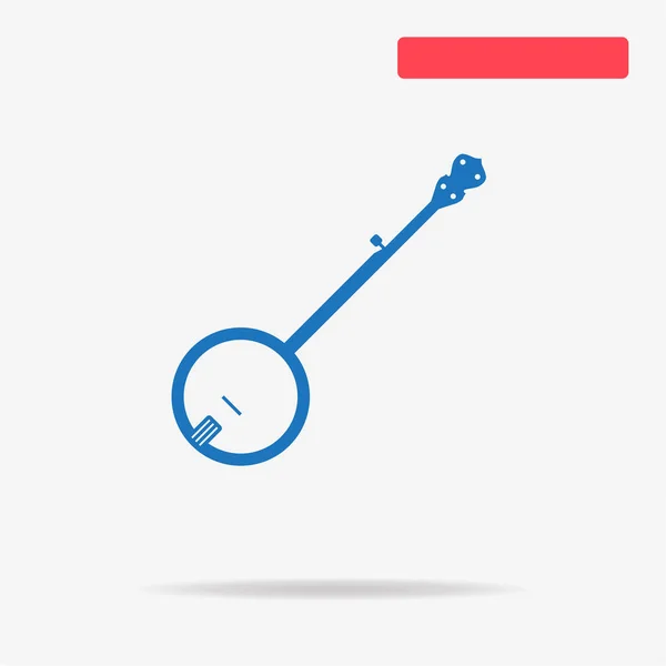 Banjo Symbol Vektor Konzept Illustration Für Design — Stockvektor