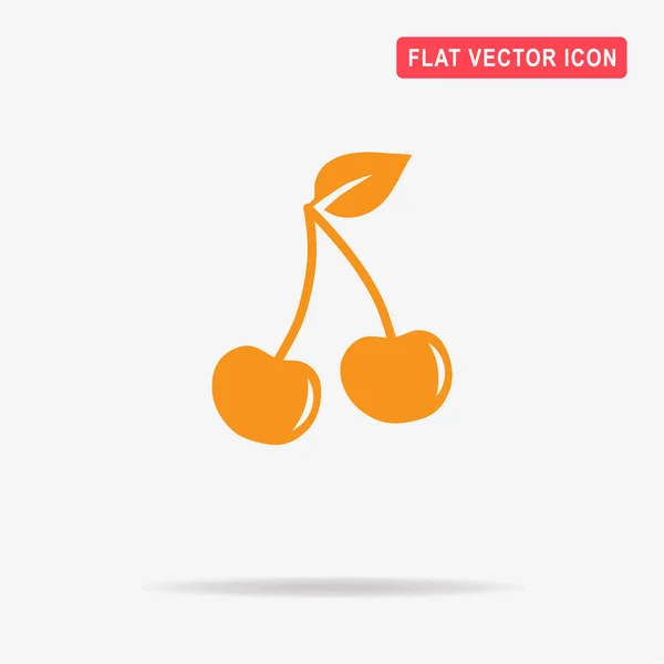 Cherry Pictogram Vectorillustratie Concept Voor Ontwerp — Stockvector
